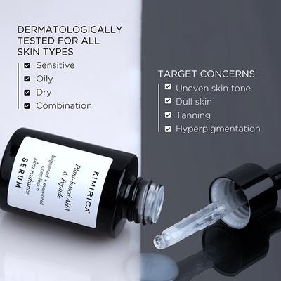 Kimirica Skin Radiance Face Serum with 100% Plant-based AHA & Peptide for Youthful Glow 30 ml - Face Serum