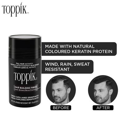 Toppik Hair Building Fibers - Dark Brown 12 gm - Hair Treatment