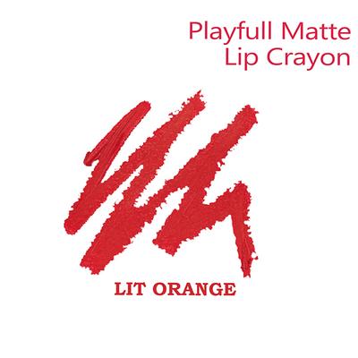 Street Wear Playfull Matte Lip Crayon - Lit Orange 2.9 gm - Lip Crayons