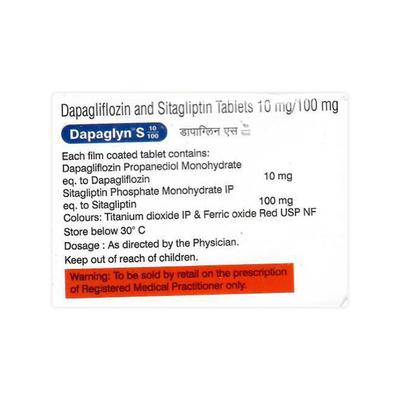 DAPAGLYN S 10/100 Tablet 10's - Diabetes-Ant