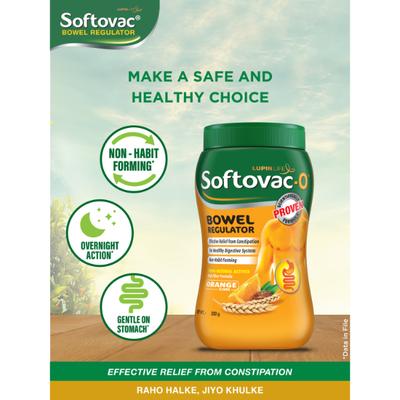 Softovac O Bowel Regulator Powder - Orange Flavour 250 g - Digestive Health