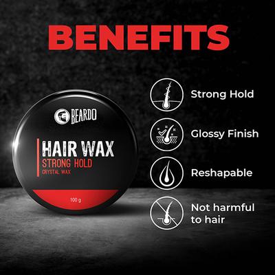 Beardo Hair Wax - Strong Hold Crystal Wax 100 gm - Hair Gels & Waxes