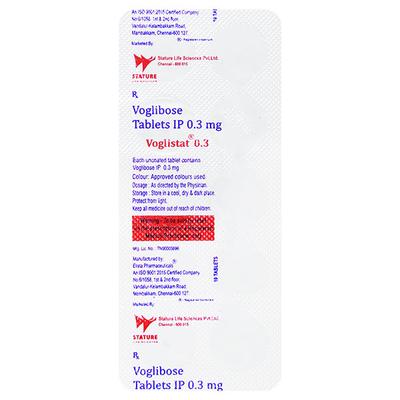 VOGLISTAT 0.3mg Tablet 10's - Diabetes-Ant