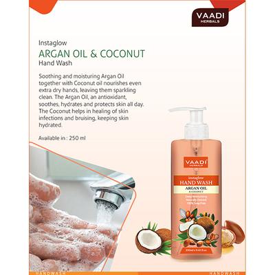 Vaadi Herbals Instaglow Argan Oil & Coconut Hand Wash 250 ml - Hand Wash & Soaps