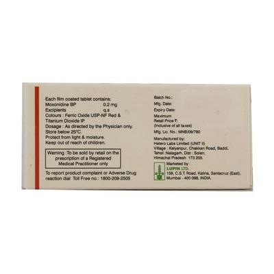 Moxocard 0.2mg Tablet 10'S - Hypertension-Oah
