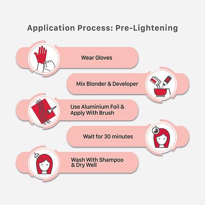 Streax Ultralights Hair Colour Highlight Kit,Yellow Hair Colour, Minion Yellow 1's - Crème