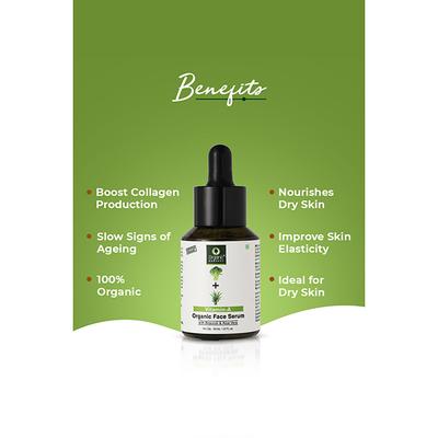 Organic Harvest Vitamin A Face Serum with Broccoli & Aloe Vera Ideal for Dry Skin, Anti-Ageing, Reduces Wrinkles 30 ml - Face Serum