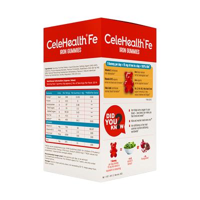 Celehealth Fe Iron Gummies 30's - Multi-Vitamins