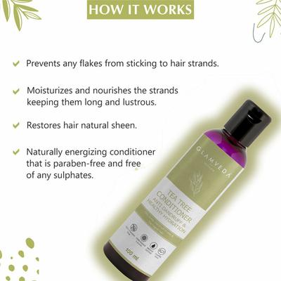 Glamveda Anti Dandruff and Healthy Hydration Tea Tree Conditioner 100 ml - Conditioners