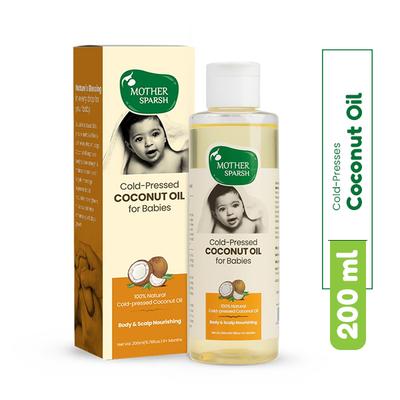 Mother Sparsh Cold-Pressed Coconut Oil for Babies 200 ml - Creams, Lotions & Oils
