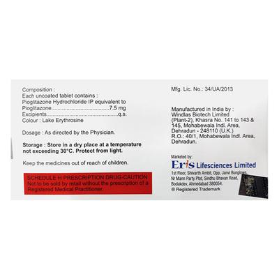 Glitaris 7.5mg Tablet 10'S - Diabetes-Ant