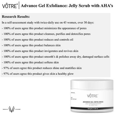 Votre Advance Gel Exfoliance Jelly Scrub 100 gm - Scrubs & Exfoliants