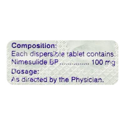 Nimutab 100mg Tablet 10'S - Pain relief-Nsa