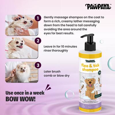 Pawpaya Flea & Tick Shampoo New 250 ml - Pet Grooming