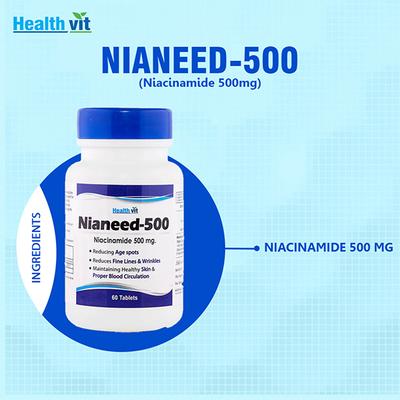 Healthvit Nianeed-500 Niacinamide 500mg-Tablets 60's - Herbal Dietary Supplement