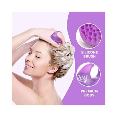 Rey Naturals Hair Scalp Massager Shampoo Purple Brush 1's - Hair Brushes
