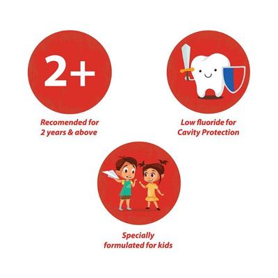 Dentoshine Bubble Gum Flavour Gel Toothpaste for Kids 80 gm - Toothpaste
