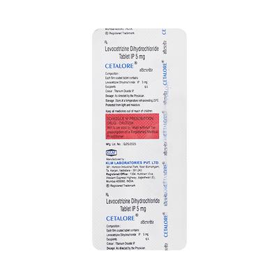 CETALORE 5mg Tablet 10's - Allergies-Ant