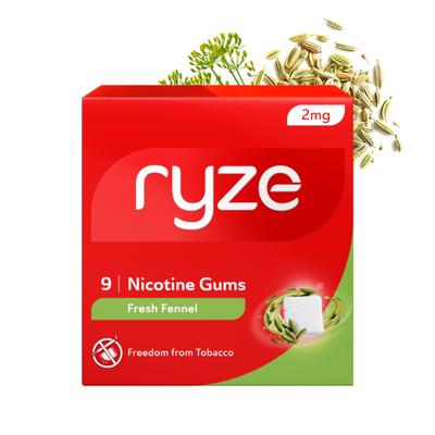 Ryze 2 mg Nicotine Gums - Fresh Fennel 9's - Nicotine Gums/Lozenges
