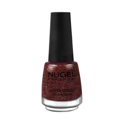Nugel PEARLESCENT RED G14 Non Uv Gel Glitter Nail Enamel 13 ml - Nail Polish