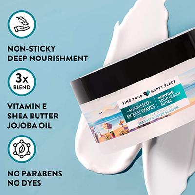 Find Your Happy Place Sunkissed Ocean Waves Souffle Body Butter Sea Salt & Water Blossom 200 gm - Body Butter