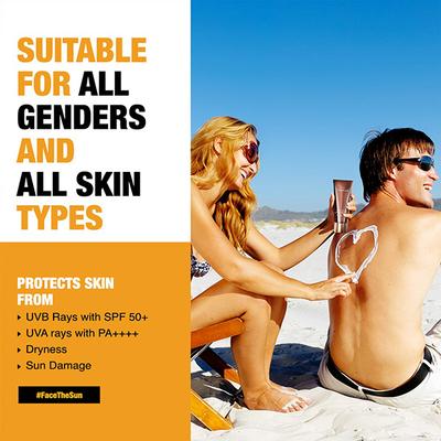 Colorbar Face The Sun Broad Spectrum Daily Face Protector SPF 50 PA++++UVA UVB 50ml - Face Sunscreen