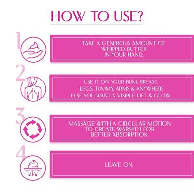 Skin Pot Co Firmer Bongos and Buns Whipped Butter - Strawberry + Vanilla 100 gm - Body Butter