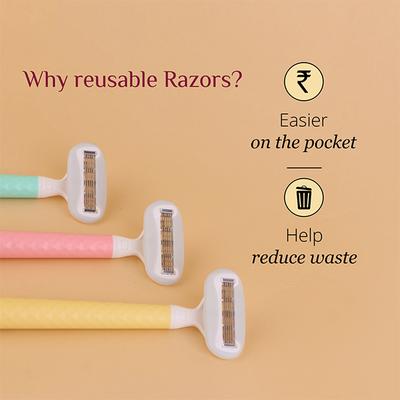 Carmesi Body Razor Swing Blade Refill Pack, Moisture Ribbon with Aloe Vera & Vitamin E 2's - Shaving & Hair Removal