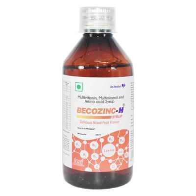 Becozinc H Delicious Mixed Fruit Flavor Syrup 200ml - Supplements-Vam