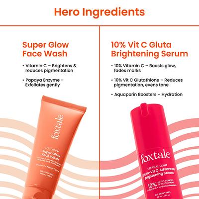 Foxtale Forever Glow Combo - Brighter, Even & Sun-Protected Skin 1's - Facial Kits