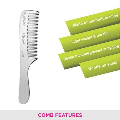 Vega Aluminium Comb (Ac - 03) - Hair Combs