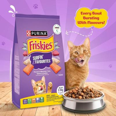 Nestle Purina Friskies Surfin Favourites Cat Food 2.5 kg - Petfood