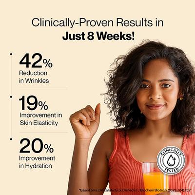 Setu Skin Youthful Marine Collagen Powder Supplements for men and women 210 g Peach Mango Flavour 1's - Multi-Vitamins