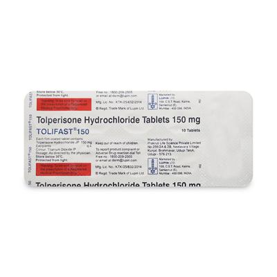 Tolifast 150mg Tablet 10'S - Muscle Spasm-Mus