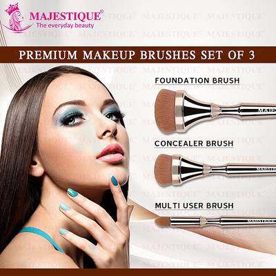 Majestique Foundation, Concealer and Multi-Use Brush, Luminous HD Makeup Brush Set 1's - Face Brush