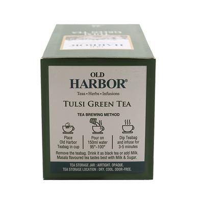 Old Harbor Tea Bags - Tulsi Green Tea 25's - Green/Herbal Teas