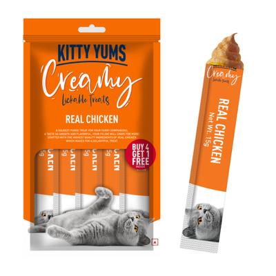 Kitty Yums Creamy Real Chicken (Buy 4 Get 1 Free) 1's - Petfood