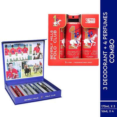 Beverly Hills Polo Club Classy Men Deo No.1 Trio Pack + Sport Series Collection Men EDT Set 589 ml 1's - Deodorants/Roll-Ons