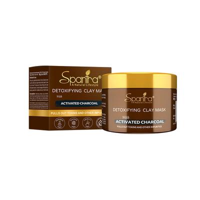 Spantra Detoxifying Clay Mask with Activated Charcoal 125 gm - Masks & Peels