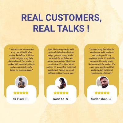 PentaSure Nutritional Supplement Powder - Vanilla Flavour (Travel Pack Sachet of 3 x 50 gm) - Daily Health Drinks