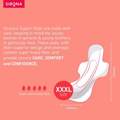 Sirona Maternity Sanitary Pads- XXXL 8's - Sanitary Napkins