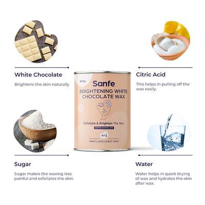 Sanfe Brightening Wax - White Chocolate 600 gm - Hair Removal Accessories