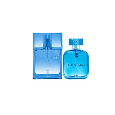 Ajmal Blu Femme EDP Floral Woody Perfume And Blu Dreams EDP Citurs Fruity Perfume 150 ml - Perfumes (Edt/Edp)