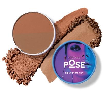 Myglamm Pose Hd Bronzer Duo - Cinnamon Teracotta 9 Gm - Bronzers