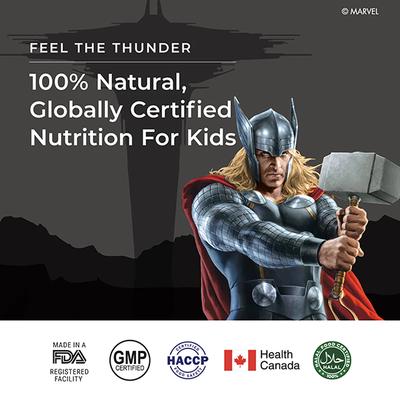 Wellbeing Nutrition Marvel Thor Melts Kids Organic Active Probiotic and Prebiotic Vitamin C and D3 (30 Strips) - Multi-Vitamins