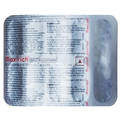 Maxirich Daily Multivitamin Capsules 10's - Multi-Vitamins