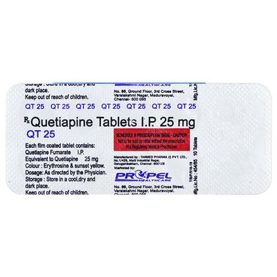 QT 25 Tablet 10's - Schizophrenia-Aps