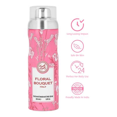 Sweet Heart Floral Bouquet Italy Pink Deodorant Perfumed Bodyspray 200 ml - Deodorants/Roll-Ons