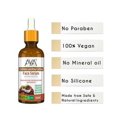 Aya Caffeine And Coffee Face Serum For Skin Repair, Hydration, Brightening & Nourishment 50 ml - Face Serum
