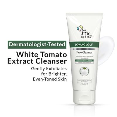 Fixderma Tomaglow Face Cleanser with White Tomato Extract, Niacinamide with Jojobo Oil 100 gm - Face Wash & Cleansers
